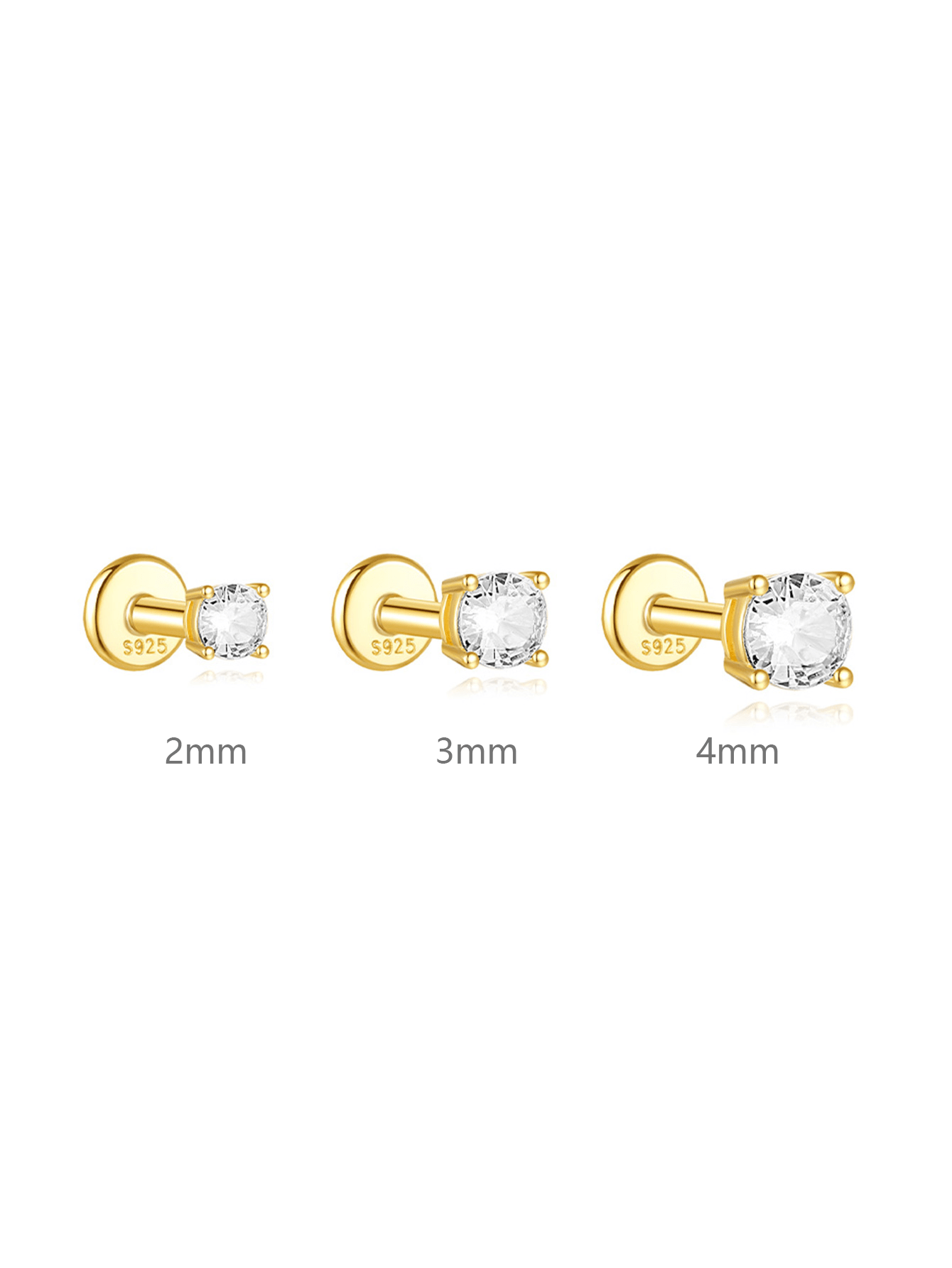 Evelína – Cercei delicate din aur cu o curbură elegantă.
