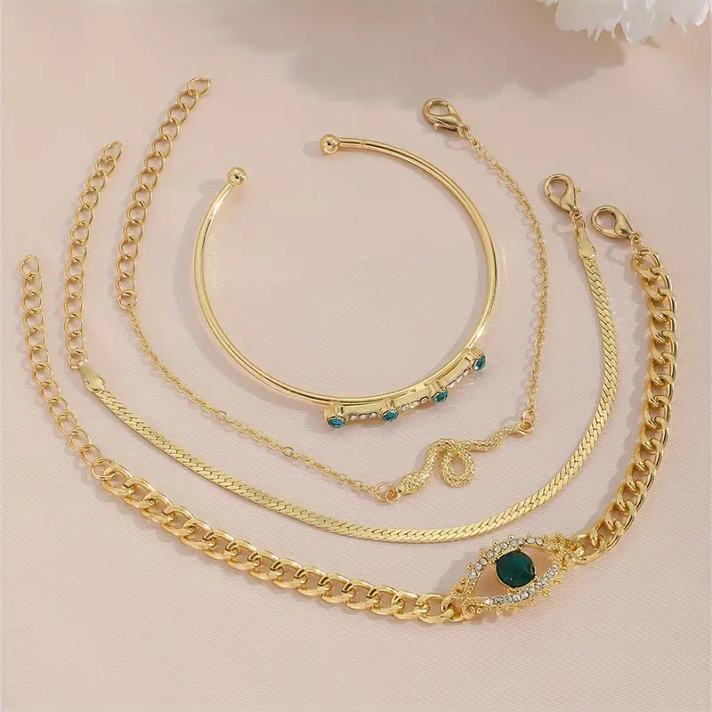 Set de Brățări Serpina Veyra | Aur