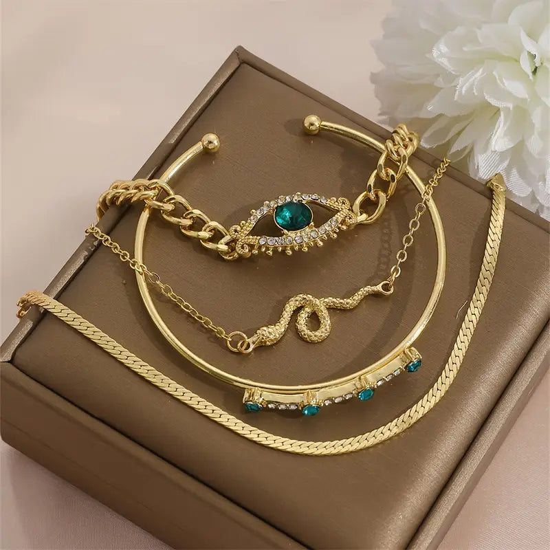 Set de Brățări Serpina Veyra | Aur