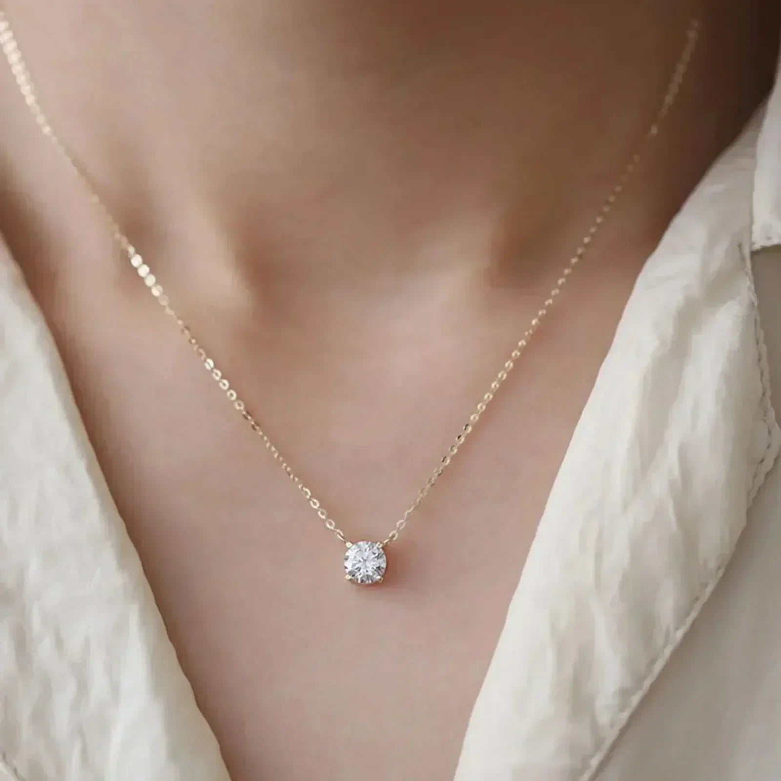 Rafaela - Colier din Zirkon cu placare de aur de 18K pe argint sterling
