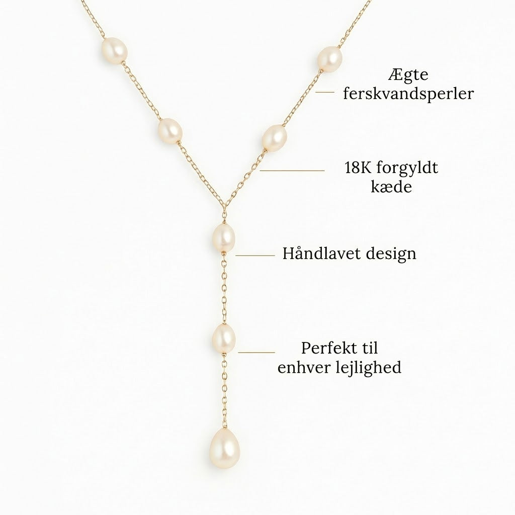 Annika - Colier vintage cu perle suspendate